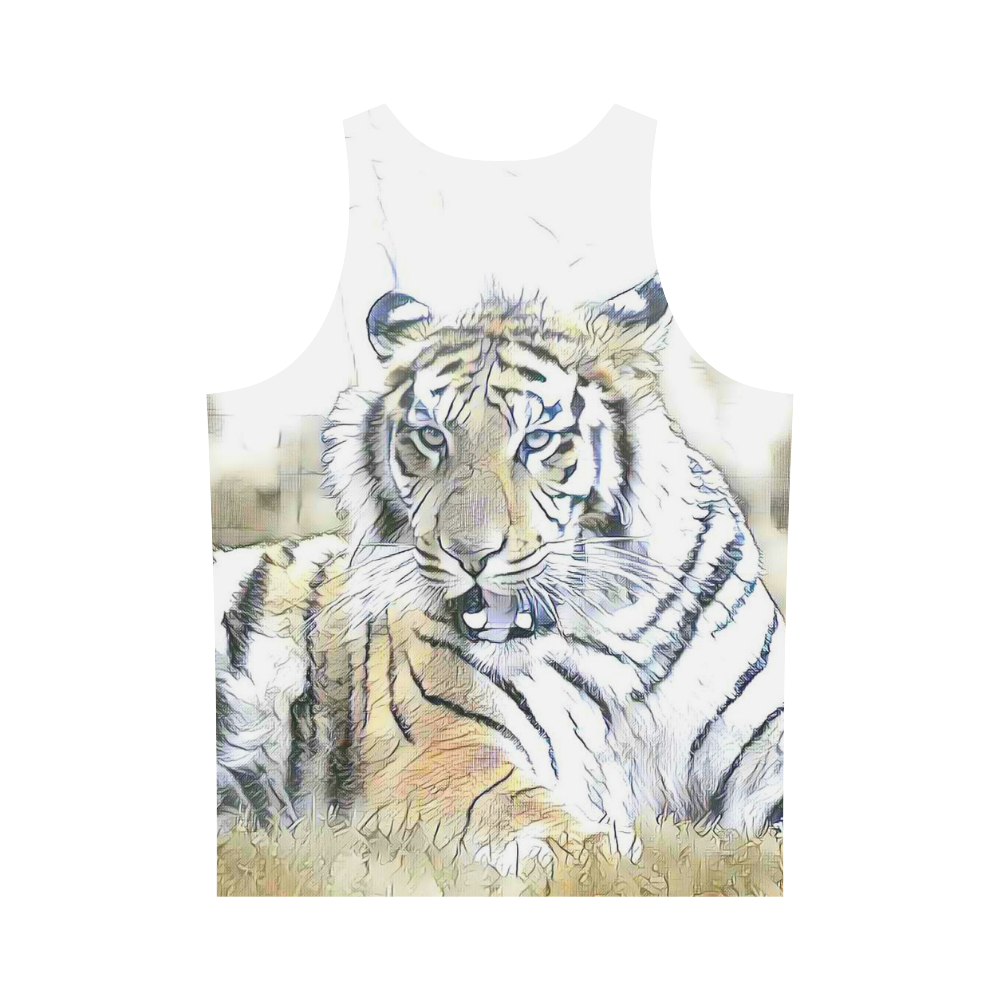 fascinating altered animals -Tiger by JamColors All Over Print Tank Top for Men (Model T43)