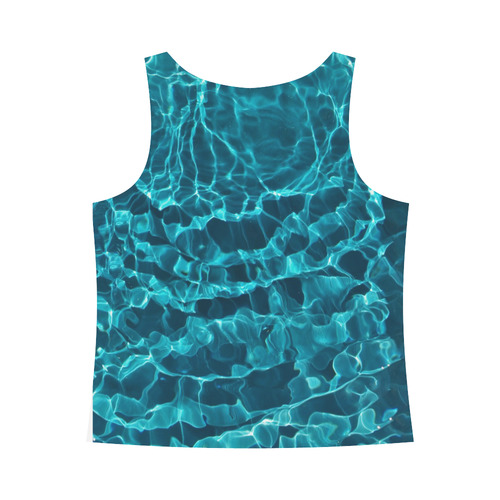 Electric Blue Grass All Over Print Tank Top for Women (Model T43)