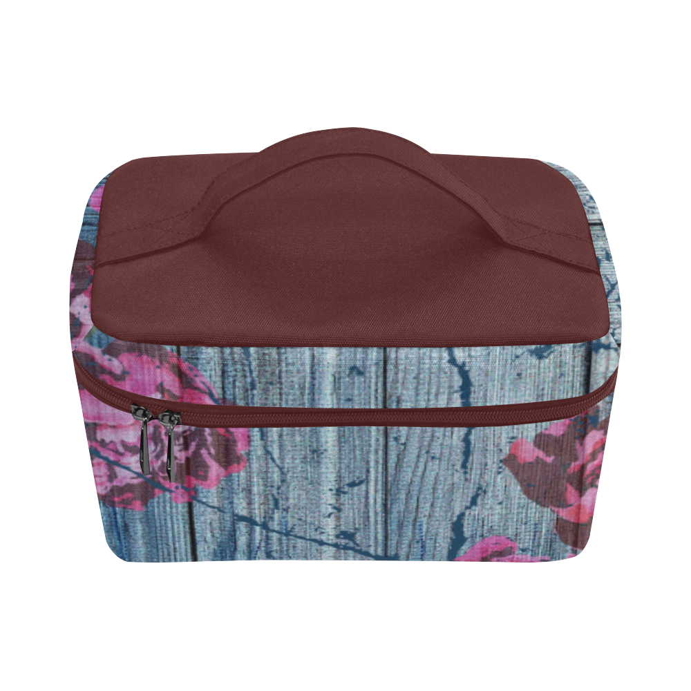 Shabby chic with painted peonies Cosmetic Bag/Large (Model 1658)