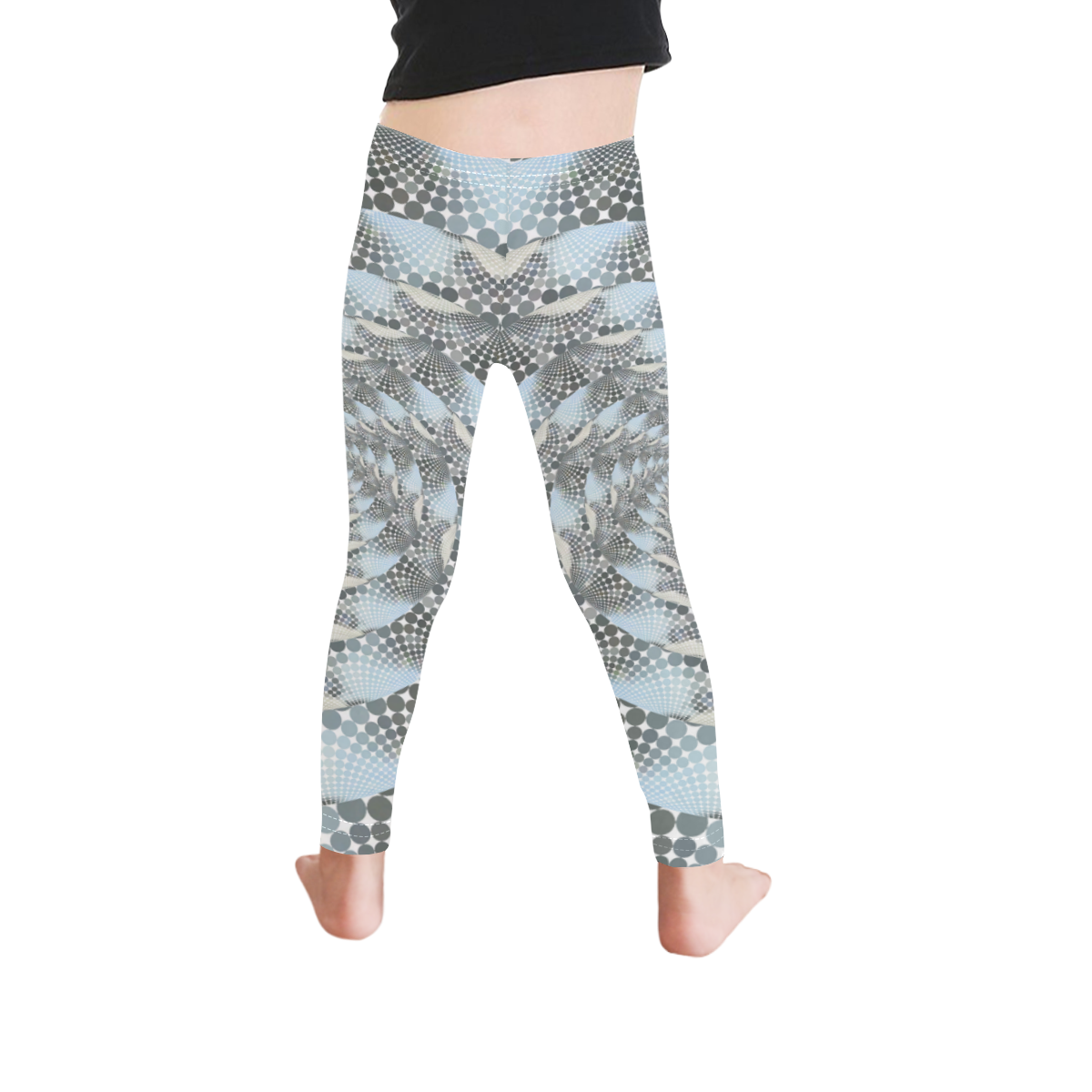 Disco swirls Kid's Ankle Length Leggings (Model L06)