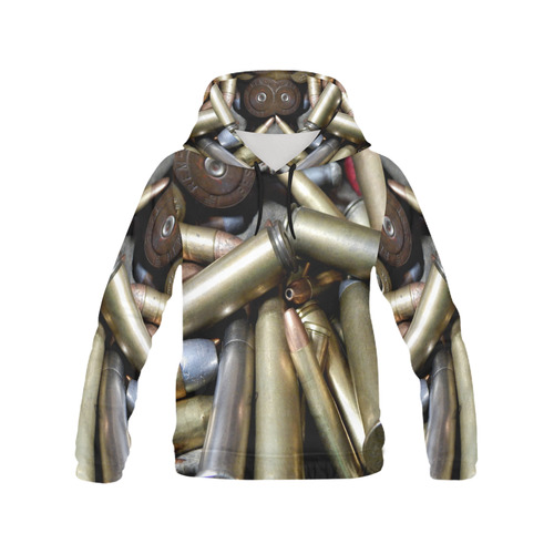 081817~9835 Bullets All Over Print Hoodie for Women (USA Size) (Model H13)