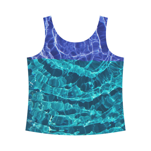Blue Spiral All Over Print Tank Top for Women (Model T43)