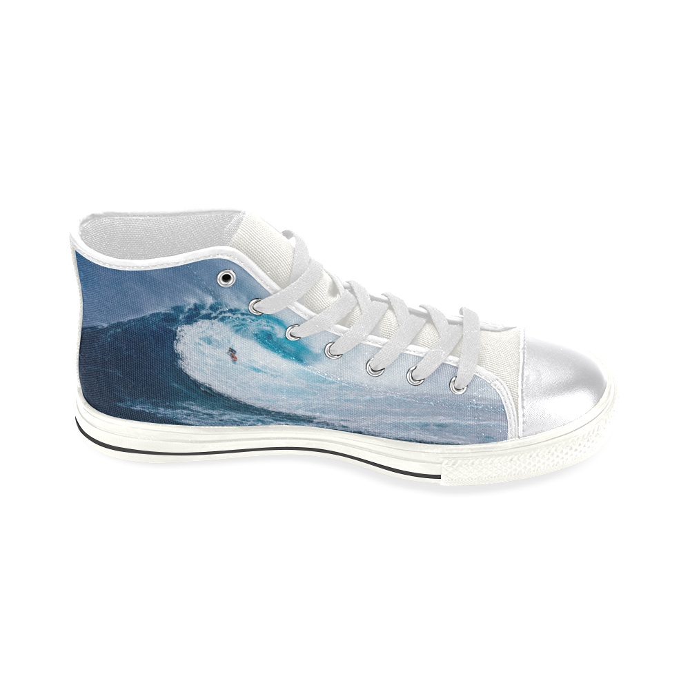 surfing Women's Classic High Top Canvas Shoes (Model 017)