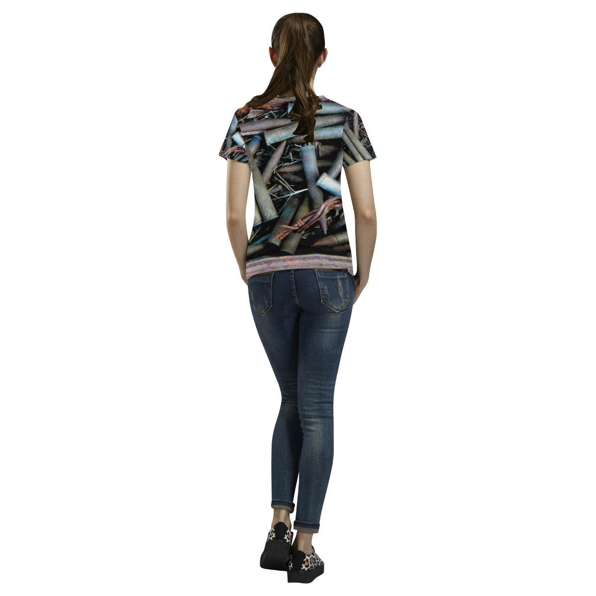 081817~9806 Old Ammo Box All Over Print T-Shirt for Women (USA Size) (Model T40)