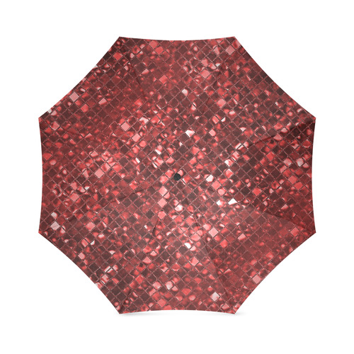 Ruby Red Sparkle Foldable Umbrella (Model U01)