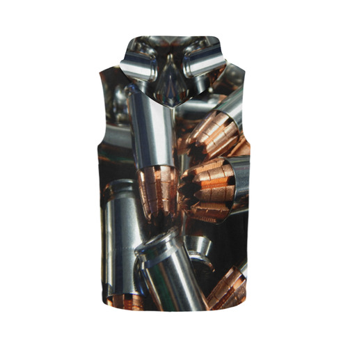 081817~9913 New Bullets All Over Print Sleeveless Zip Up Hoodie for Men (Model H16)