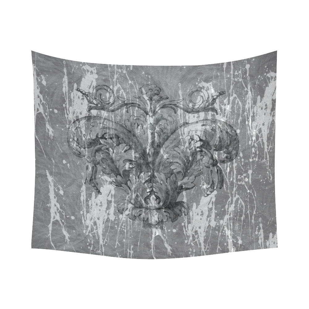 Grunge Damask Goth Art Cotton Linen Wall Tapestry 60"x 51"