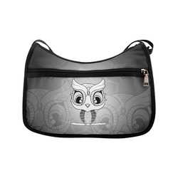 Cute owl, mandala design black and white Crossbody Bags (Model 1616)