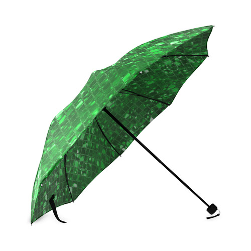Emerald Green Sparkle Foldable Umbrella (Model U01)
