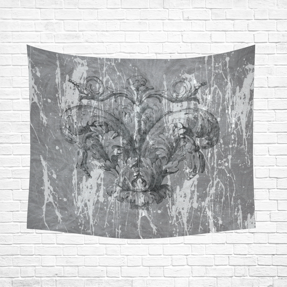 Grunge Damask Goth Art Cotton Linen Wall Tapestry 60"x 51"