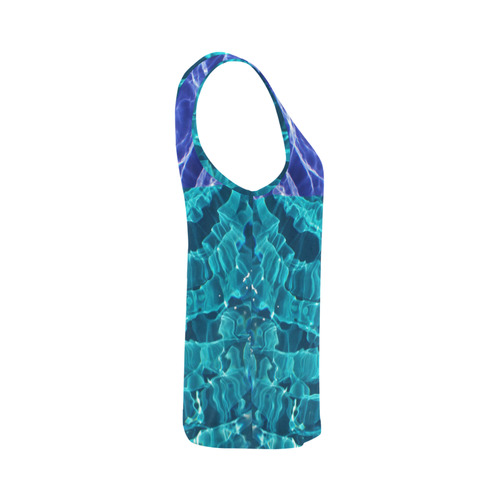 Blue Spiral All Over Print Tank Top for Women (Model T43)