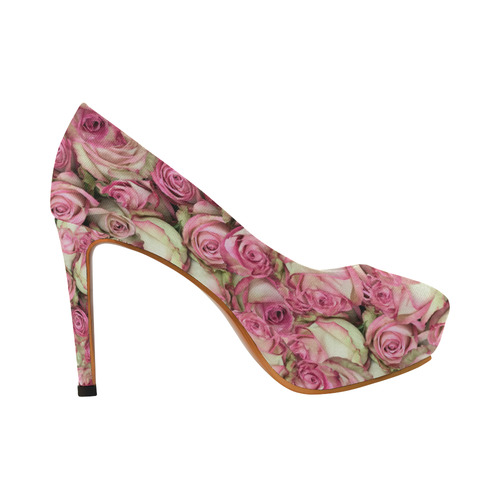 Your Pink Roses Women's High Heels (Model 044) | ID: D1844017