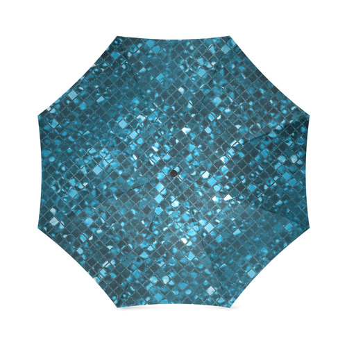 Sapphire Blue Sparkle Foldable Umbrella (Model U01)