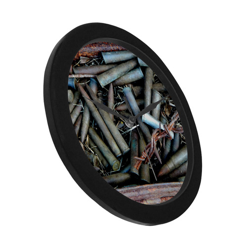 081817~9806 Old Ammo Box Circular Plastic Wall clock