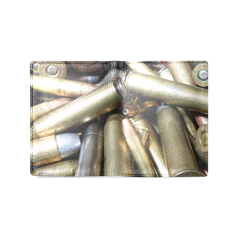 081817~9835 Bullets Men's Leather Wallet (Model 1612)