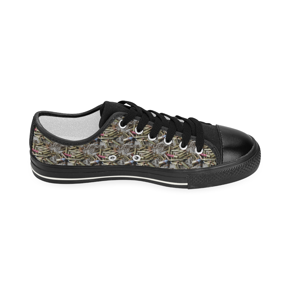 081817~9831 Mix of Bullets_Pattern 1f Women's Classic Canvas Shoes (Model 018)