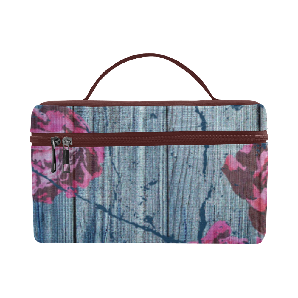 Shabby chic with painted peonies Cosmetic Bag/Large (Model 1658)