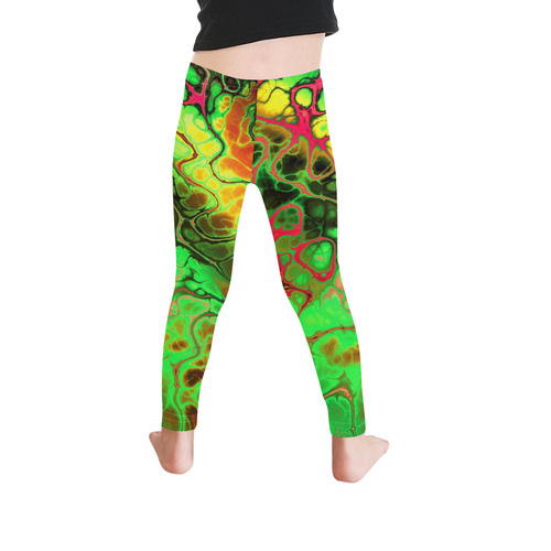 awesome fractal 35I by JamColors Kid's Ankle Length Leggings (Model L06)