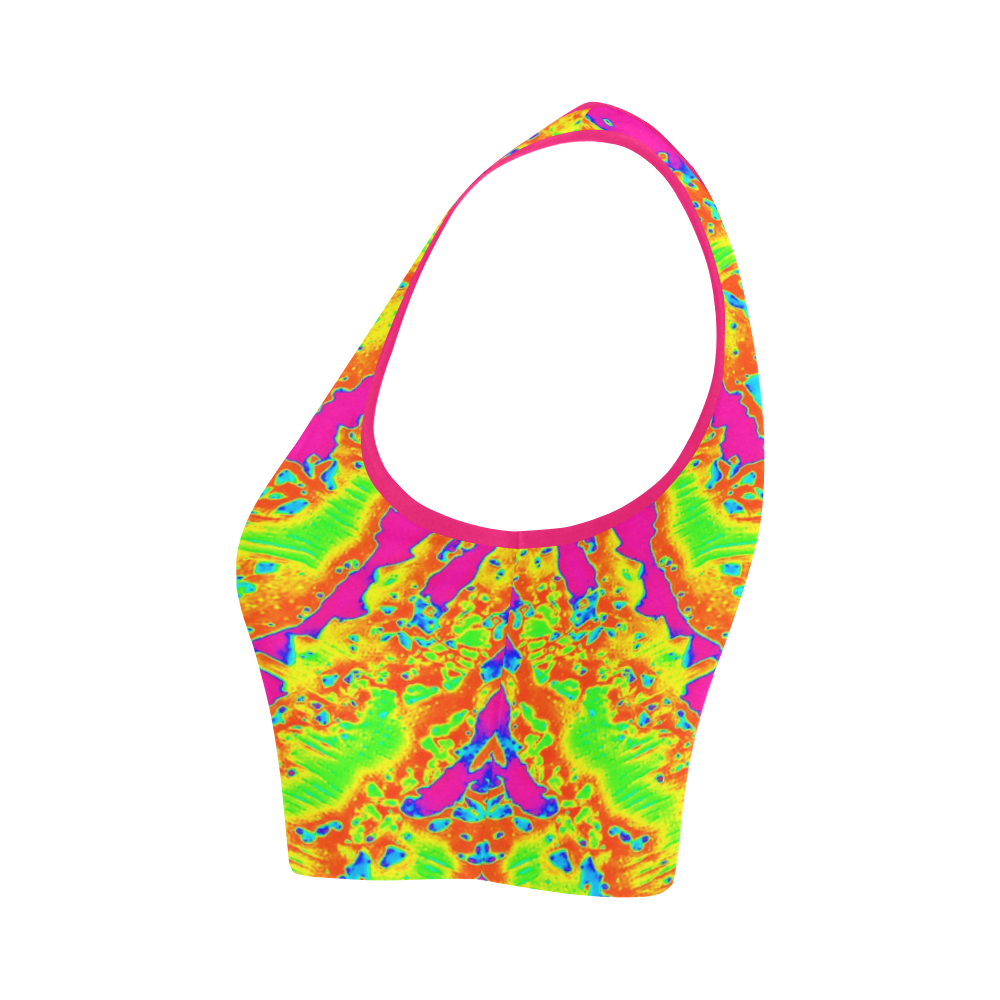 Neon Atomic Tropics Women's Crop Top (Model T42)