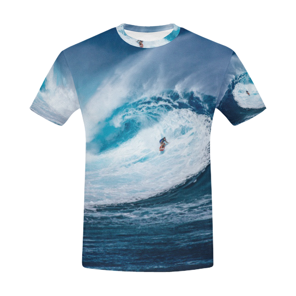 surfing All Over Print T-Shirt for Men (USA Size) (Model T40)