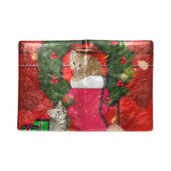 Christmas, funny kitten with gifts Custom NoteBook B5