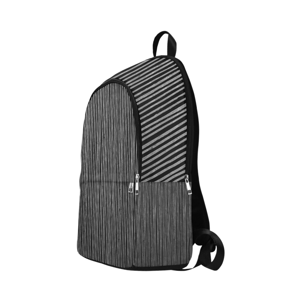 Stylish silver strip Fabric Backpack for Adult (Model 1659)
