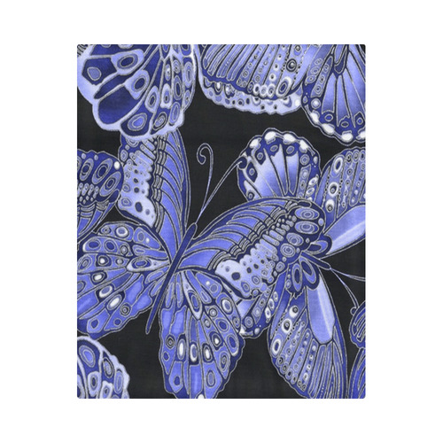 Blue Butterfly Pattern Duvet Cover 86"x70" ( All-over-print)