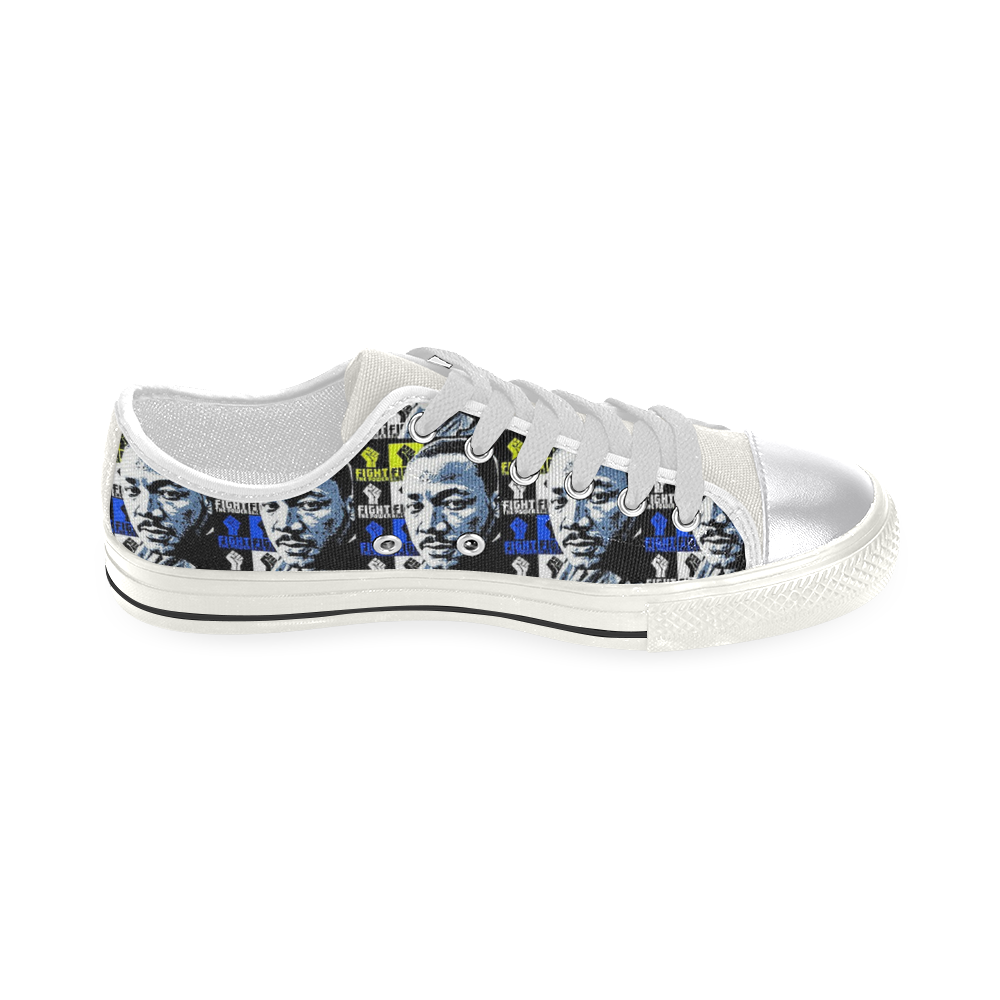FIGHT THE POWER-2 MLK TILED Women's Classic Canvas Shoes (Model 018)