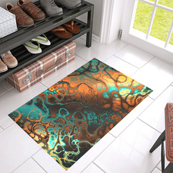 awesome fractal 35F by JamColors Azalea Doormat 30" x 18" (Sponge Material)