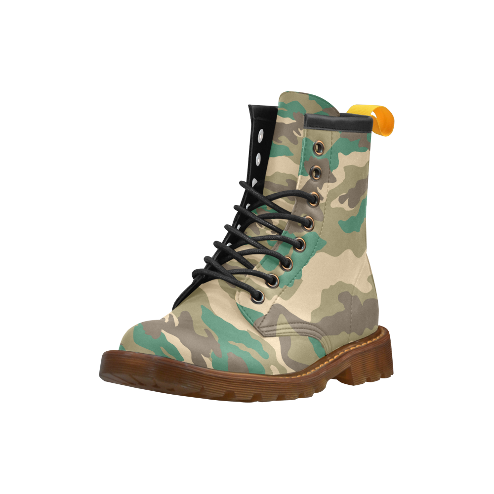 Woodland Camo Standard High Grade PU Leather Martin Boots For Men Model 402H