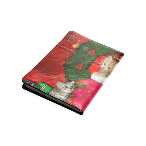 Christmas, funny kitten with gifts Custom NoteBook B5