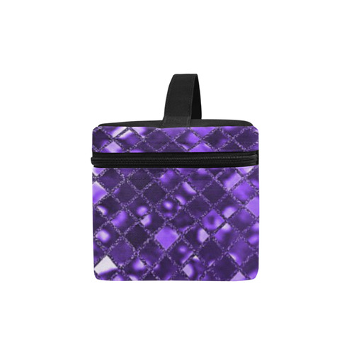 Monogram Amethyst Purple Sparkle Cosmetic Bag/Large (Model 1658)