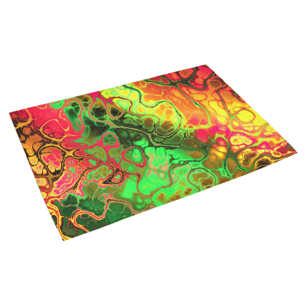 awesome fractal 35I by JamColors Azalea Doormat 30" x 18" (Sponge Material)