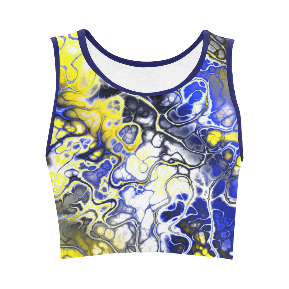 awesome fractal 35A by JamColors Women's Crop Top (Model T42)