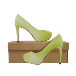Spring Green Colour Gradient Design Women's High Heels (Model 044)
