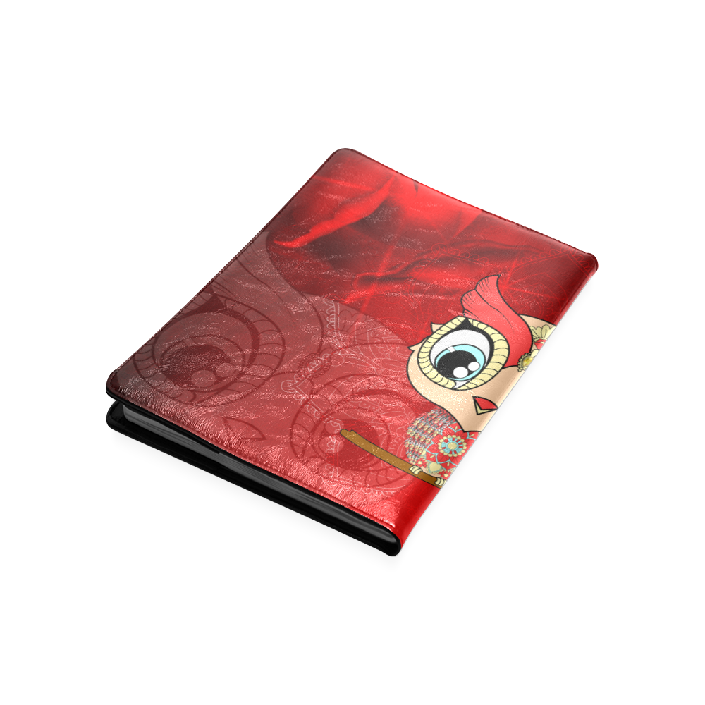 Cute owl, mandala design colorful Custom NoteBook B5