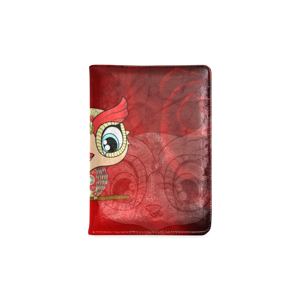 Cute owl, mandala design colorful Custom NoteBook A5