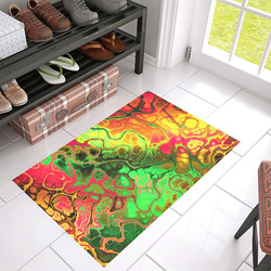 awesome fractal 35I by JamColors Azalea Doormat 30" x 18" (Sponge Material)