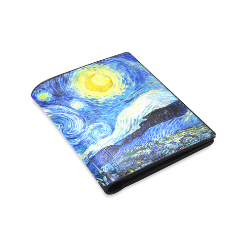 Starry Starry Night Men's Leather Wallet (Model 1612)