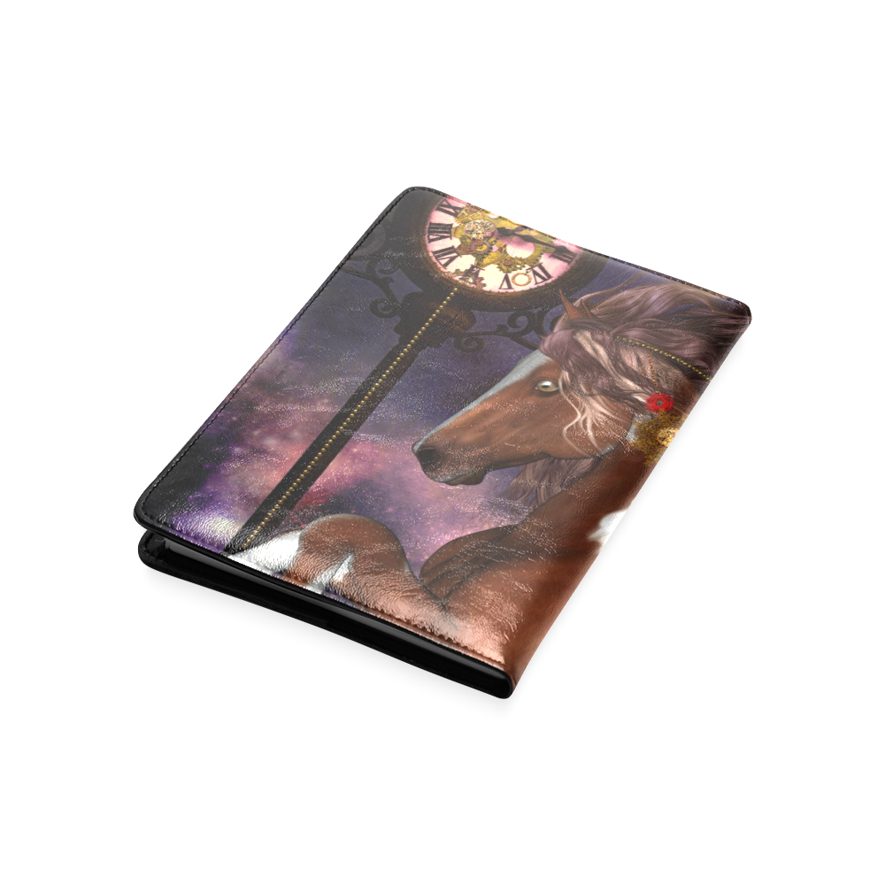 Awesome steampunk horse with clocks gears Custom NoteBook A5