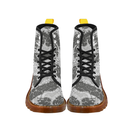 gray snake scales animal skin design camouflage Martin Boots For Women Model 1203H