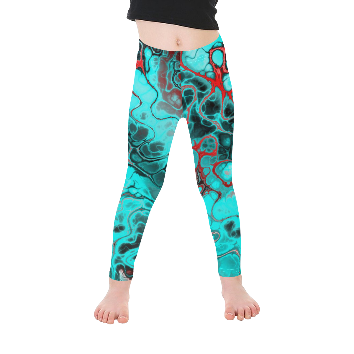 awesome fractal 35G by JamColors Kid's Ankle Length Leggings (Model L06)