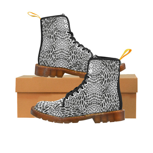 wild cat - black and white Martin Boots For Women Model 1203H