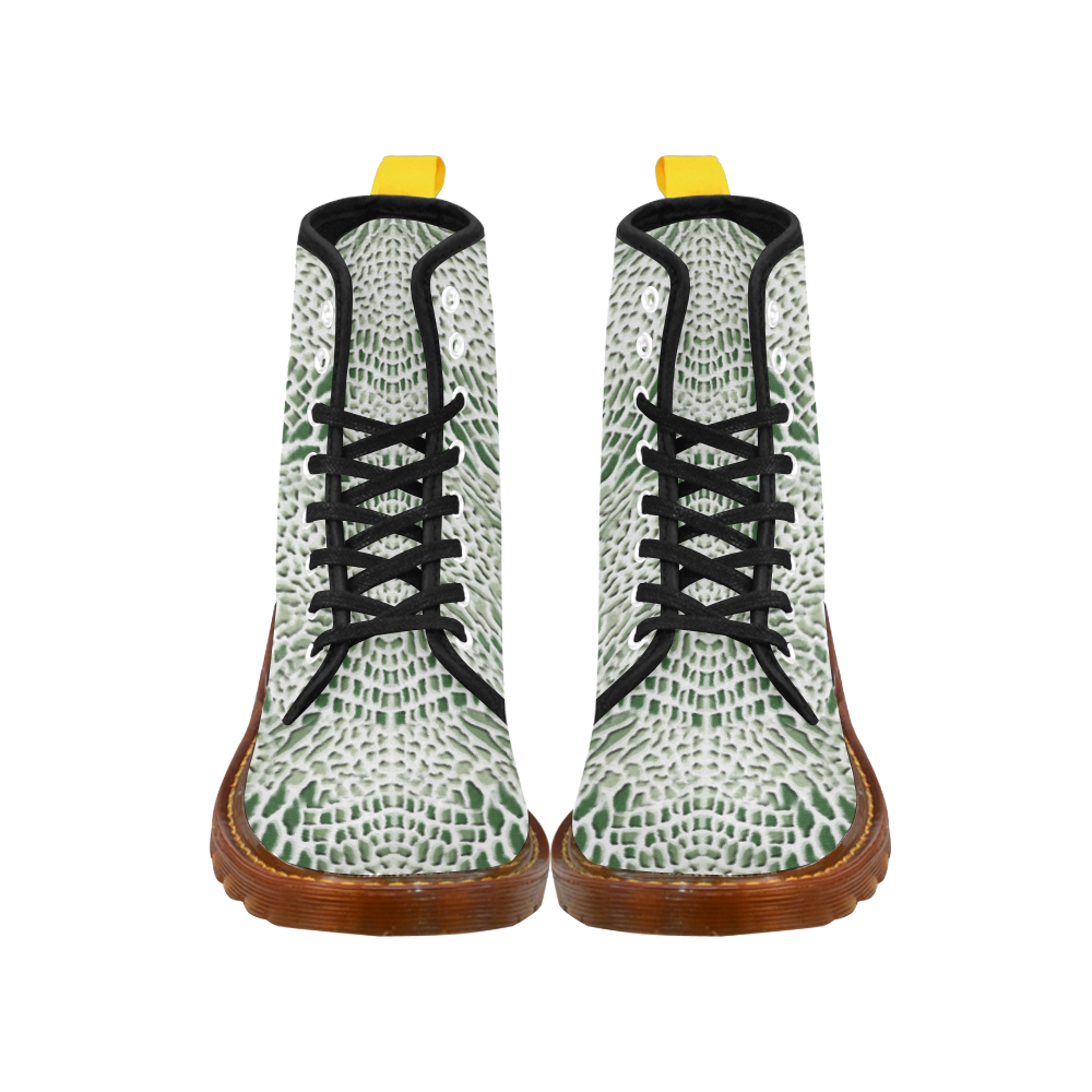 reptile - green and white Martin Boots For Women Model 1203H