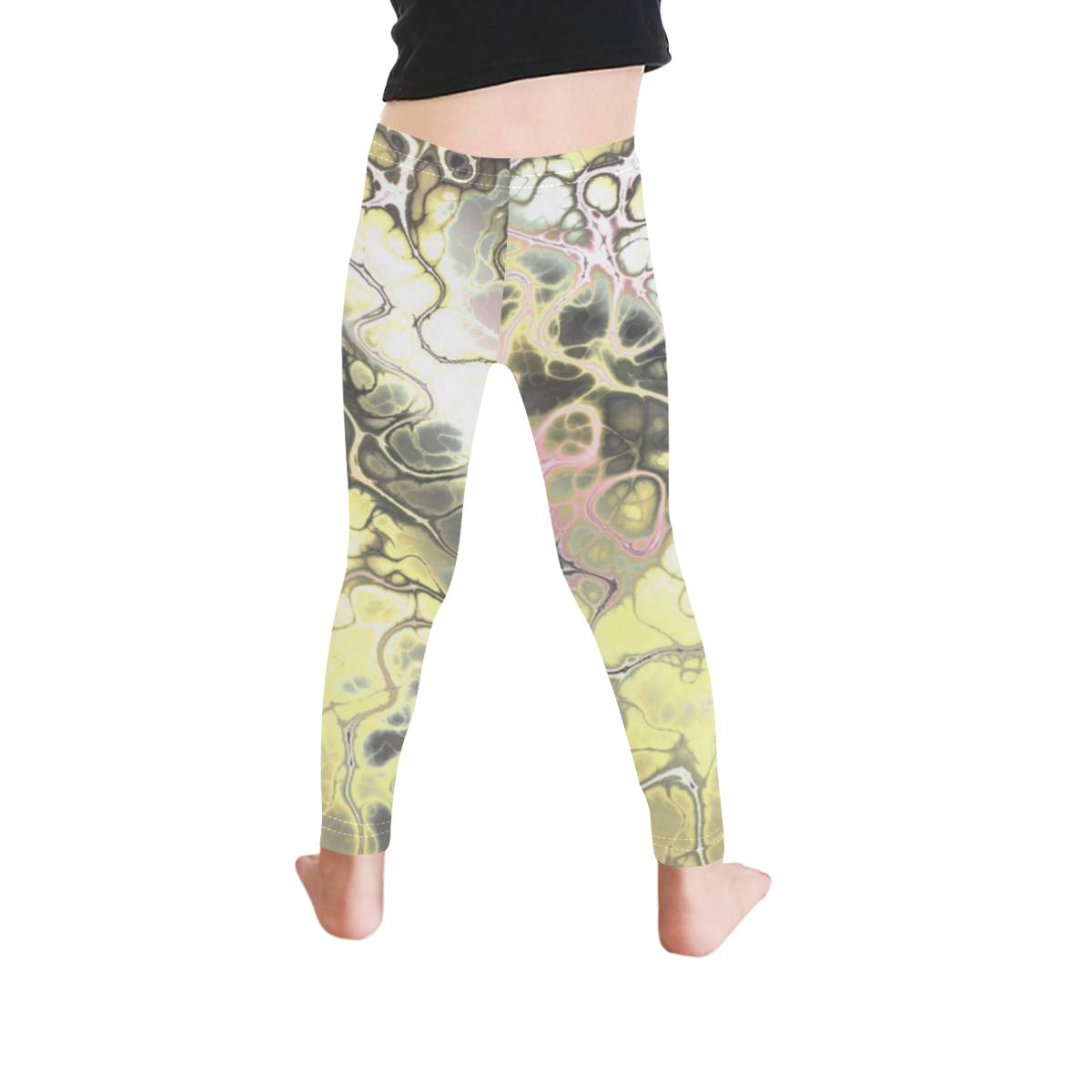 awesome fractal 35H by JamColors Kid's Ankle Length Leggings (Model L06)