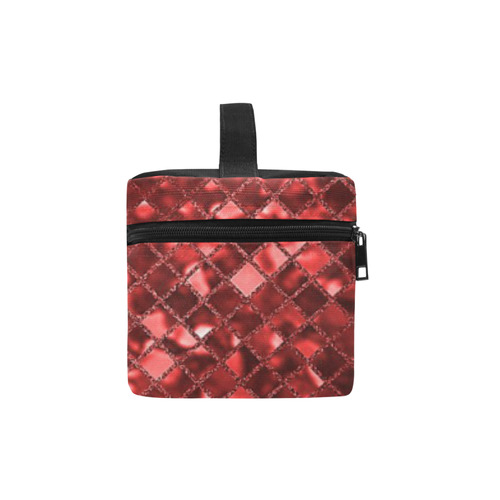 Monogram Ruby Red Sparkle Cosmetic Bag/Large (Model 1658)