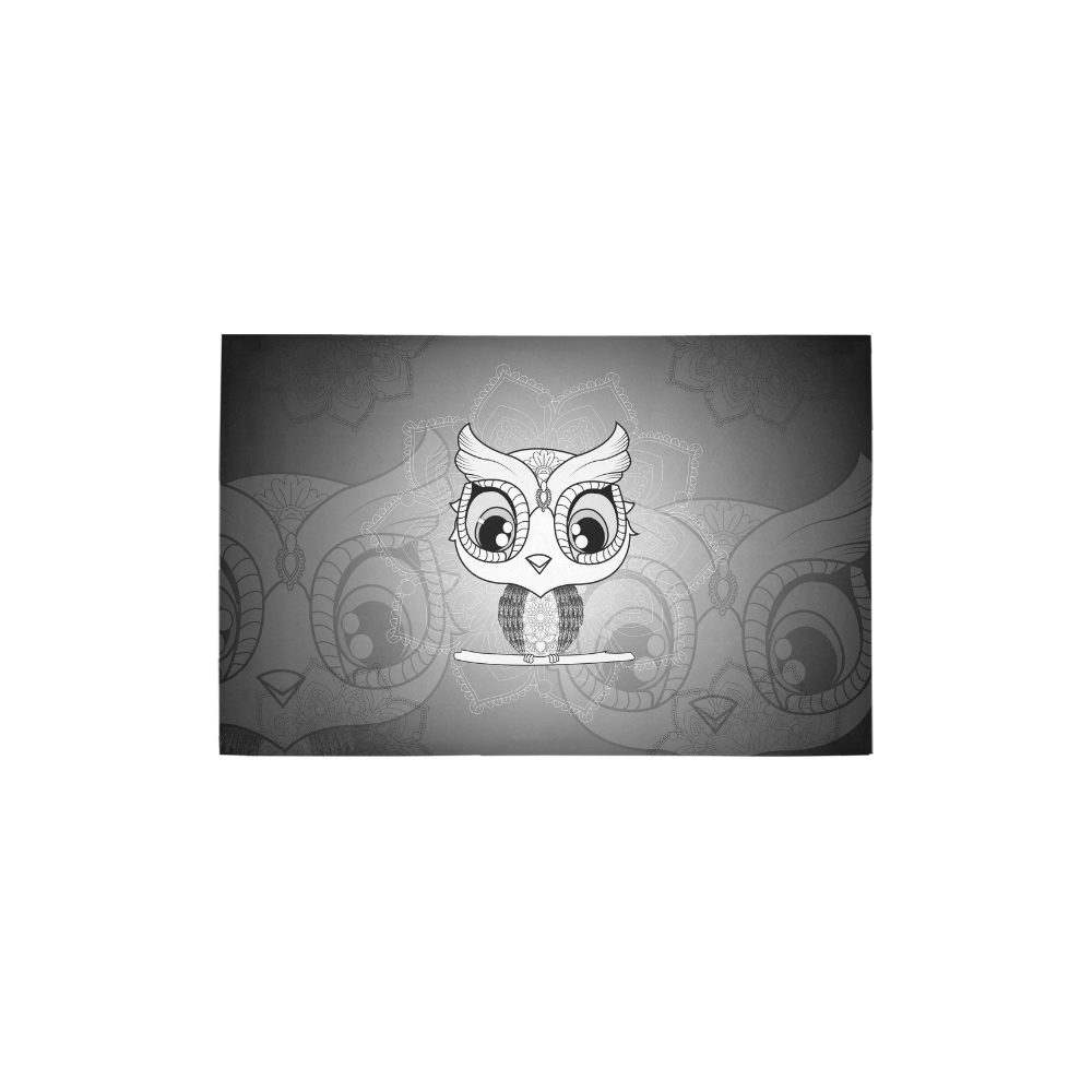 Cute owl, mandala design black and white Area Rug 2'7"x 1'8‘’