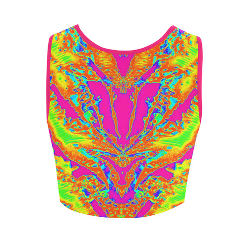 Neon Atomic Tropics Women's Crop Top (Model T42)