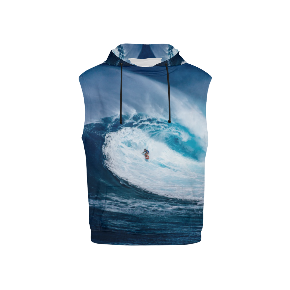 surfing All Over Print Sleeveless Hoodie for Kid (Model H15)
