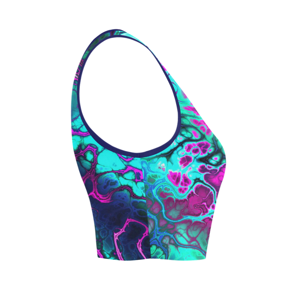 awesome fractal 35B by JamColors Women's Crop Top (Model T42)
